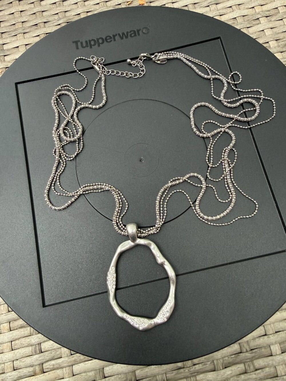 Lia Sophia Wanderlust Silver Tone Long Pendant  30-33" Necklace